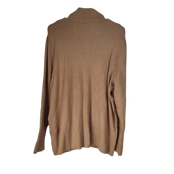 Liz Claiborne Women's XXL Signature Caramel Brown Full Zip Sweater NWT - Picture 2 of 13